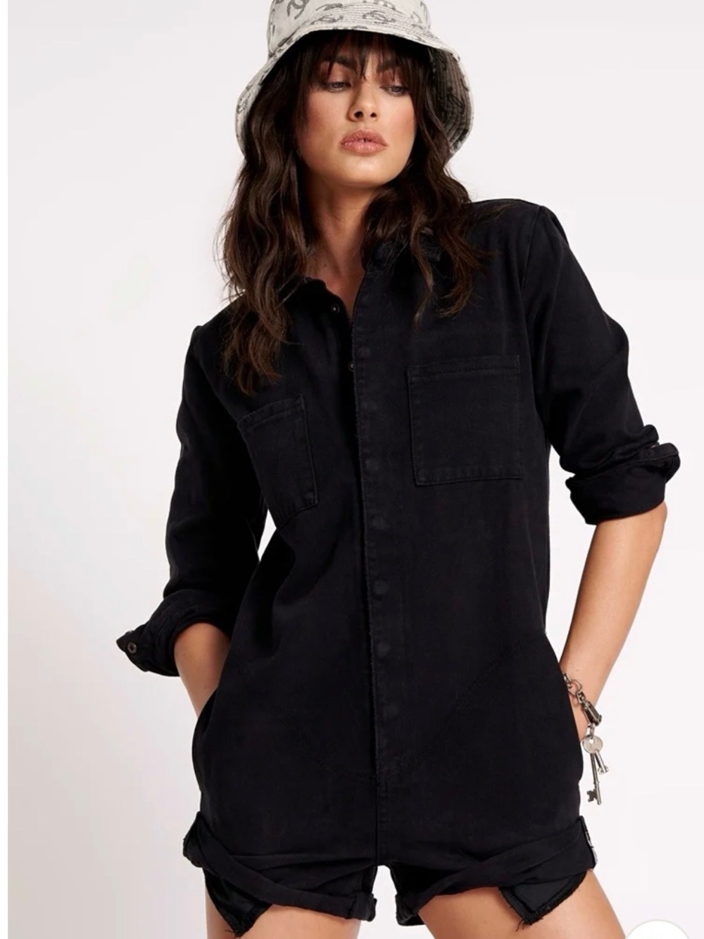 One teaspoon women’s onyx black prophecy jumpsuit - S